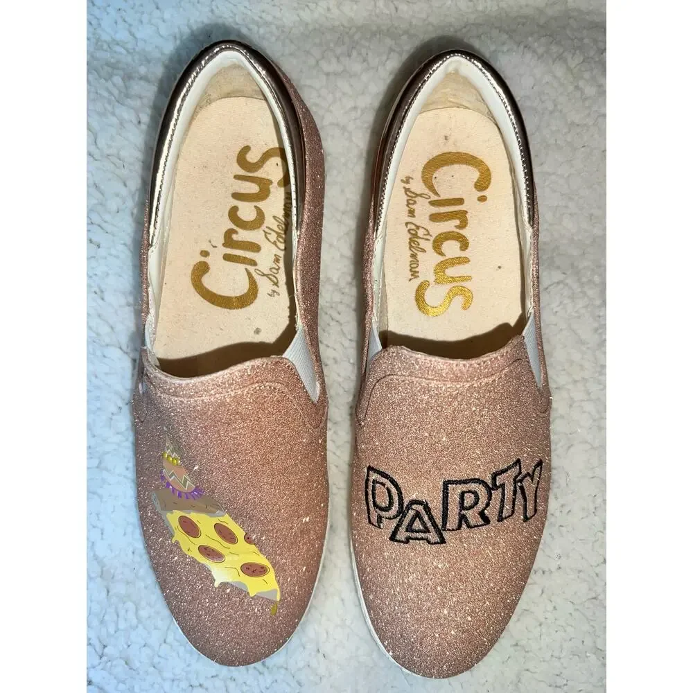 Circus by Sam Edelman rose gold glittery slip-ons - size 7M